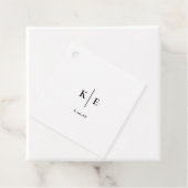 クラシックモノグラム結婚式の引き出物ギフトラベル フェイバータグ (インサイチュ)