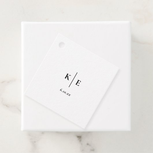 クラシックモノグラム結婚式の引き出物ギフトラベル フェイバータグ (インサイチュ)