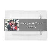 クラシックモノグラム結婚式招待状ベリーバンド 招待状ベリーバンド (正面例)