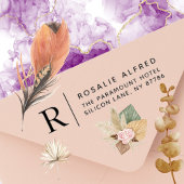 クラシックモノグラム自己インキング差出人住所スタンプ セルフインキングスタンプ