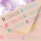 クラシックモノグラム自己インキング差出人住所スタンプ セルフインキングスタンプ