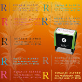 クラシックモノグラム自己インキング差出人住所スタンプ セルフインキングスタンプ