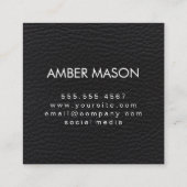 クラシックモノグラム装飾エレメフェイクントレザー スクエア名刺 (裏面)