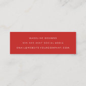 クラシックモノグラム赤(アーク文字) スキニー名刺 (裏面)