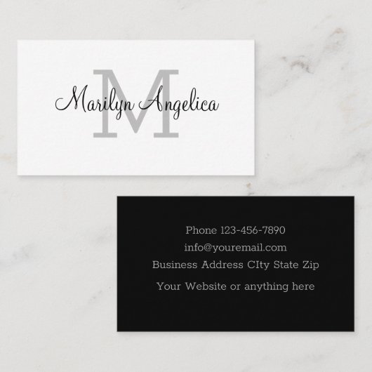 クラシックモノグラム2面 名刺 (正面/裏面)