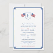 クラシックモノグラム7月結婚4日 招待状 (正面)