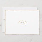 クラシックモノグラム&ロマンチックな書道ありがとう サンキューカード (裏面)