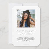 クラシックモノグラム/ローレルリース2写真卒業 案内状 (裏面)