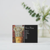 クラシックモノグラム,明るい茶色,灰色,黒 名刺 (スタンド正面)