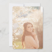 クラシックモノグラムAlphabet k写真卒業パーティー 招待状 (裏面)