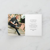 クラシックモノグラムD卒業キャップモダン写真 サンキューカード (内部)