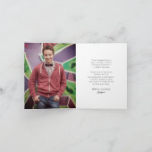 クラシックモノグラムG卒業キャップモダン写真 サンキューカード (内部)