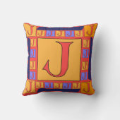 クラシックモノグラムJブ縁どルー クッション (裏面)