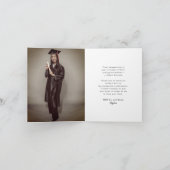 クラシックモノグラムS卒業キャップ写真モダン サンキューカード (内部)