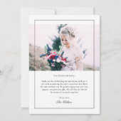 クラシックモノグラ結婚ム写真 サンキューカード (裏面)