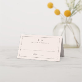 クラシックモノグ結婚ラム プレイスカード