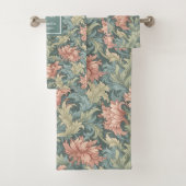 クラシックモリスインスパイアパステルフローラ名前をカスタムする バスタオルセット (インサイチュ)