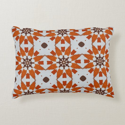クラシックモロッコ幾何装飾模様 アクセントクッション (正面)