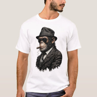 クラシックモンキースーツTシャツ - ビンテージスタイルデザイン Tシャツ