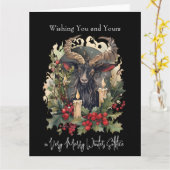 クラシックヤギユール（キリスト降誕祭） カード (黄色い花)