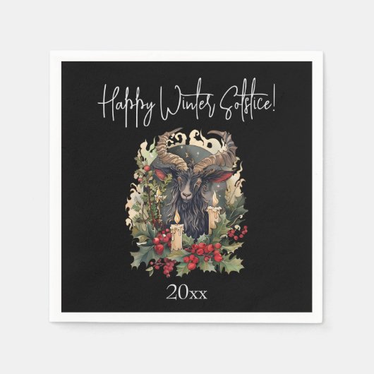 クラシックヤギユール(キリスト降誕祭) スタンダードカクテルナプキン (正面)