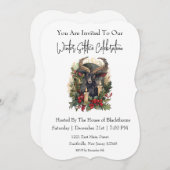 クラシックヤギユール（キリスト降誕祭）招待状 招待状 (正面/裏面)