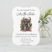 クラシックヤギユール（キリスト降誕祭）招待状 招待状 (スタンド正面)