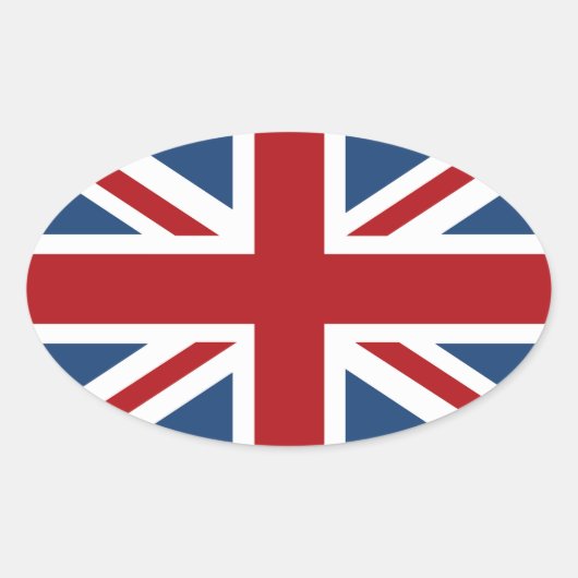 クラシックユニオン国旗 楕円形シール (正面)
