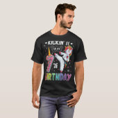 クラシックユニコーン空手7歳の誕生日おめでとう Tシャツ (正面フル)