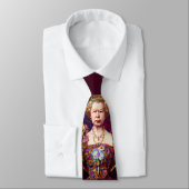 クラシックユニセックス女王エリザベスII青と赤 ネクタイ (タイ)