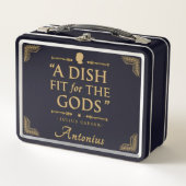 クラシックユニークエレガントヴィンテージおもしろい引用文 メタルランチボックス (正面)