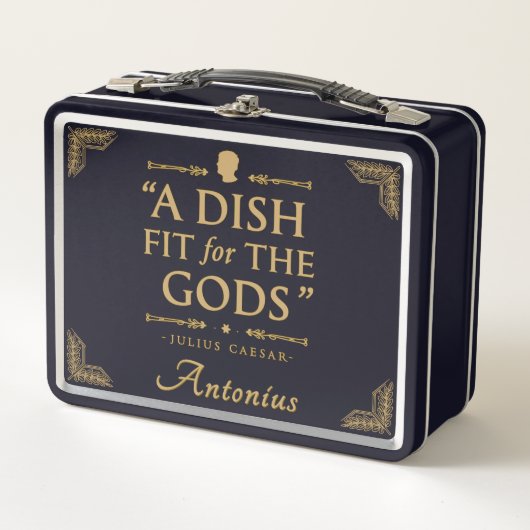 クラシックユニークエレガントヴィンテージおもしろい引用文 メタルランチボックス (正面)