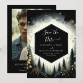クラシックユニークエンチャント結婚フォレスト セーブザデート (正面/裏面)