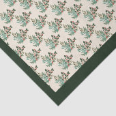 クラシックユニークグリーンボタニカルホリデークリスマス 薄葉紙 (詳細)