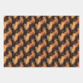 クラシックユニークスプキーのハロウィン幽霊のよく出るフォレスト ラッピングペーパーシート (正面)