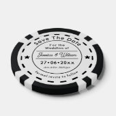 クラシックユニーク結婚式の保存日フォト ポーカーチップ (シングル)