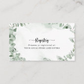 クラシックユーカリ結婚プス葉物登録 エンクロージャーカード (正面)