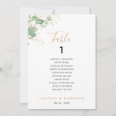 クラシックユーカリ表第1座席表 招待状 (正面)