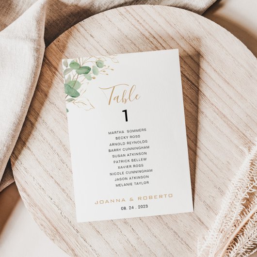 クラシックユーカリ表第1座席表 招待状