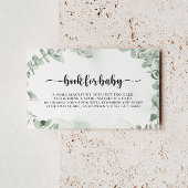 クラシックユーカリ赤ちゃんシャワーブックリクエスト エンクロージャーカード