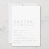 クラシックライトグレエレガントーモダンスタイル結婚ズ 招待状 (正面)