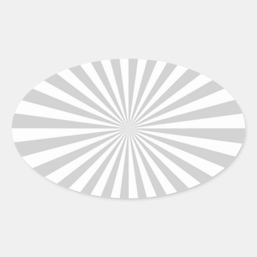 クラシックライトグレーバースト紡績輪 楕円形シール (正面)