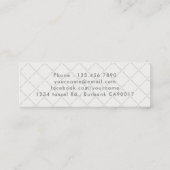 クラシックライトグレー卒業式の挿入名刺 スキニー名刺 (裏面)