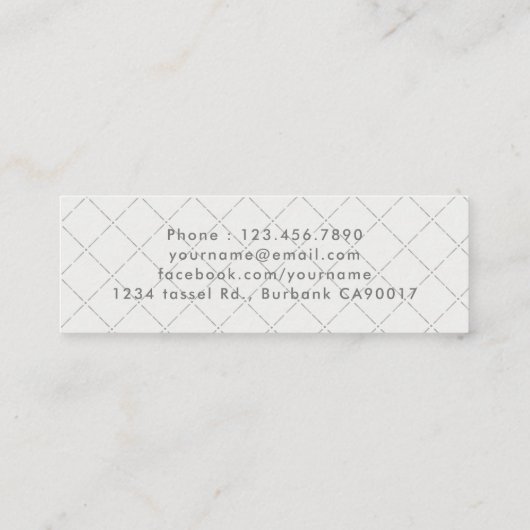 クラシックライトグレー卒業式の挿入名刺 スキニー名刺 (裏面)