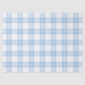 クラシックライトブルーとホワイトプレイドパターン 薄葉紙 (正面)
