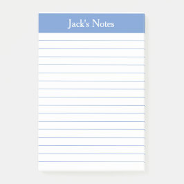 クラシックライトブルー横付きパーソナライズされた ポストイット