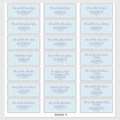 クラシックライトブルー結婚ズゲスト住所 シール (シート)