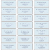 クラシックライトブルー結婚ズゲスト住所 シール (正面)