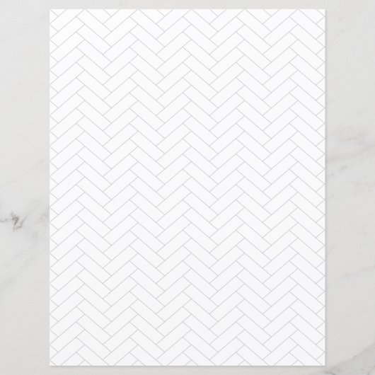 クラシックライトホワイトグレーヘリンボーンパターン (正面)