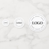 クラシックラウンドカスタムロゴ会社パーティー コンフェッティ (正面)